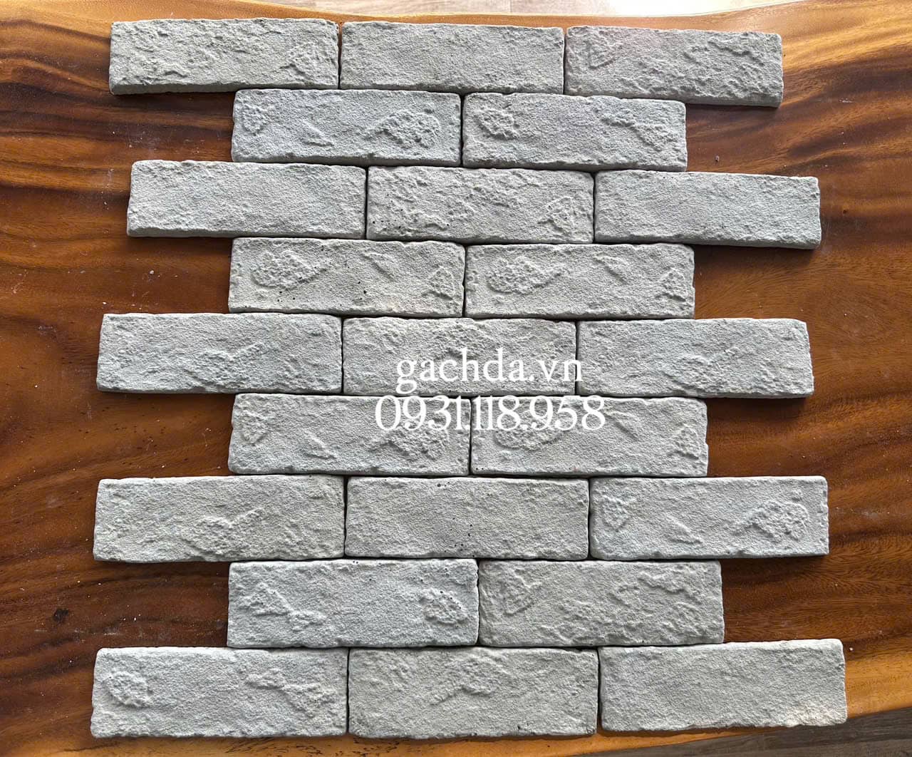 Gạch Giả Cổ GC619X 6x19x1cm Xám