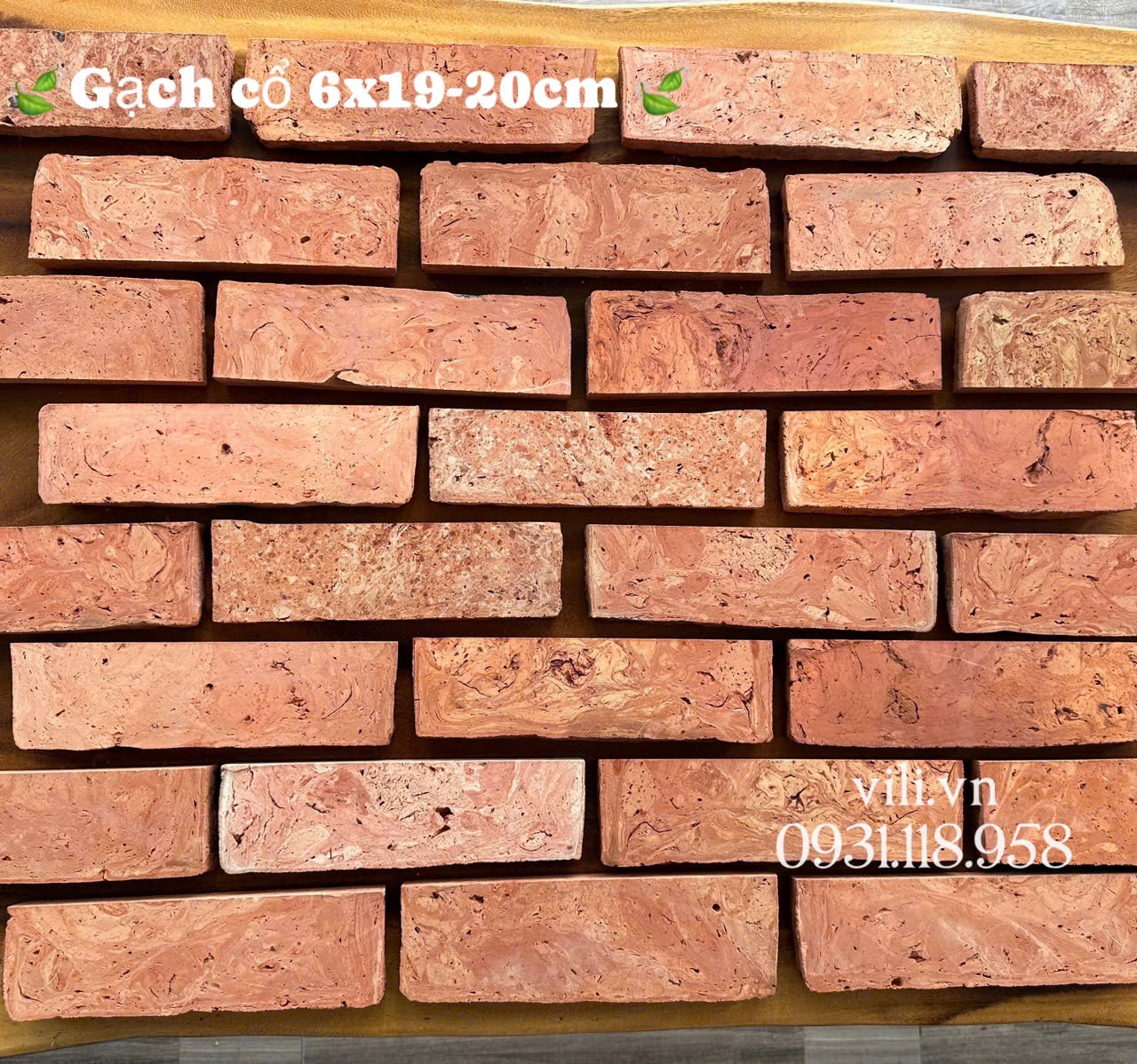 Gạch cổ bìa ốp tường 6x19-20 cm ốp trang trí